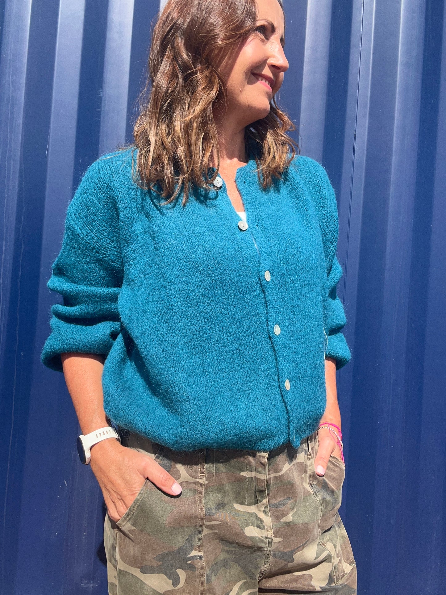 Beattie cardigan - Peacock