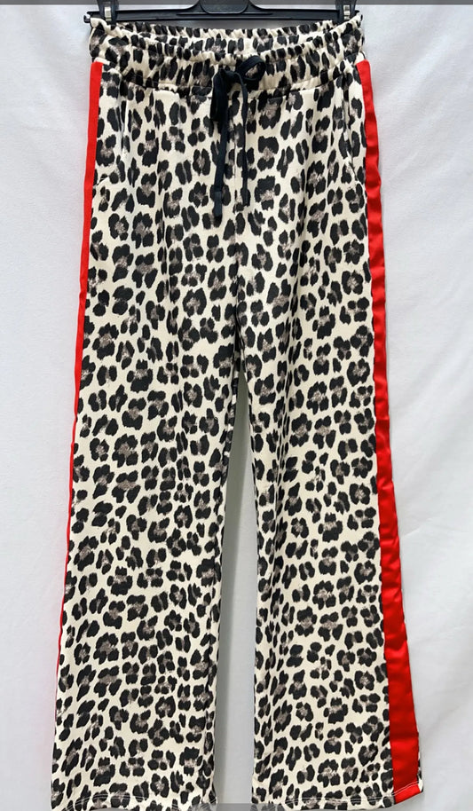 Edina leopard jersey trousers