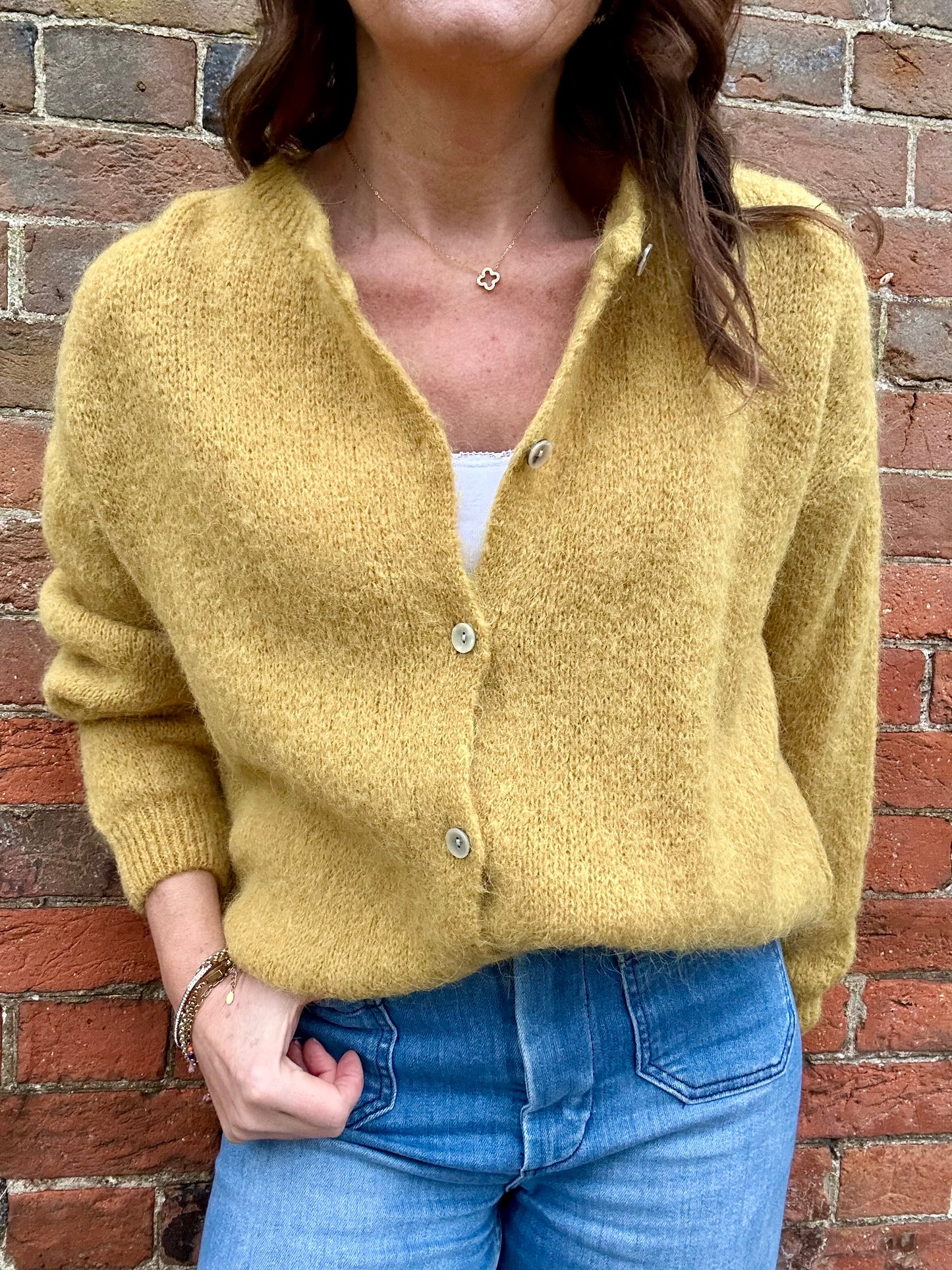 Juno cardigan - Mustard