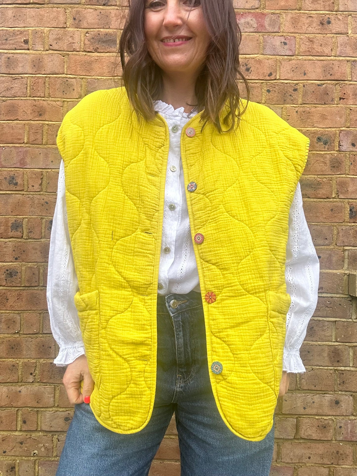 Livia Pocket Waistcoat - Hot Lemon