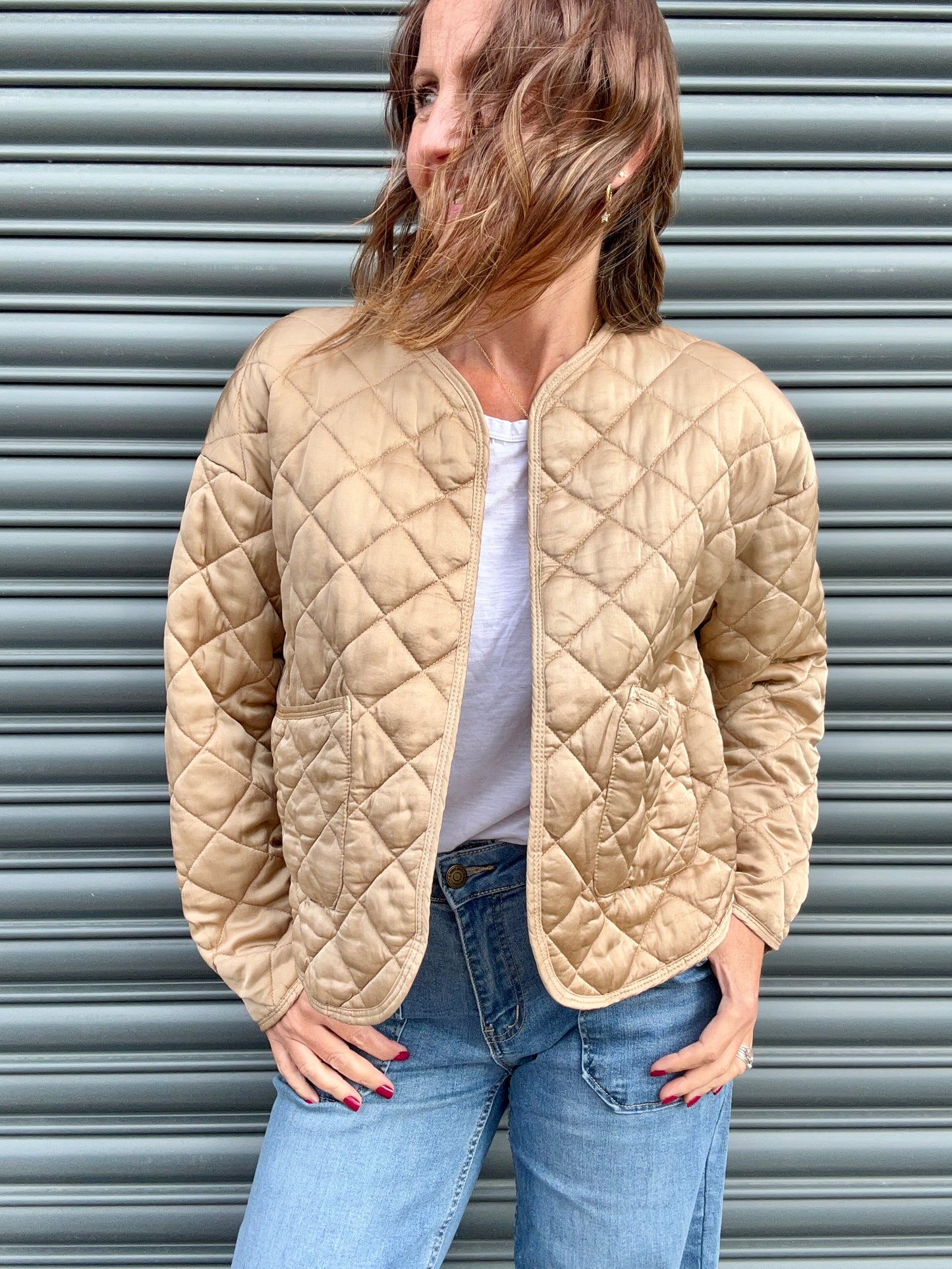 Lana quilted jacket - Gold
