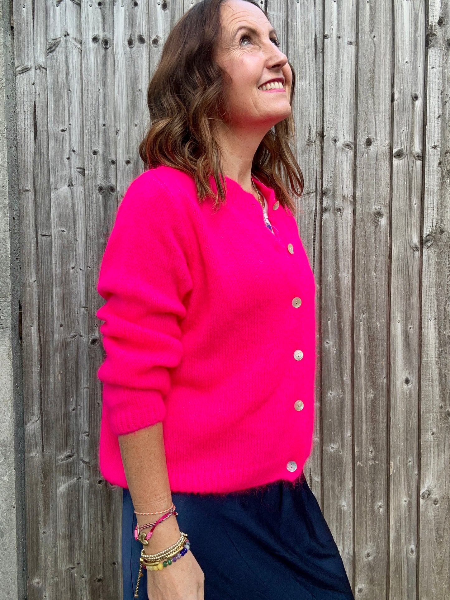 Jenni cardigan - Hot Pink