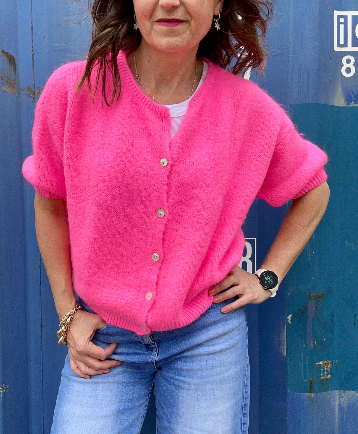 Belle cardigan - Neon Pink