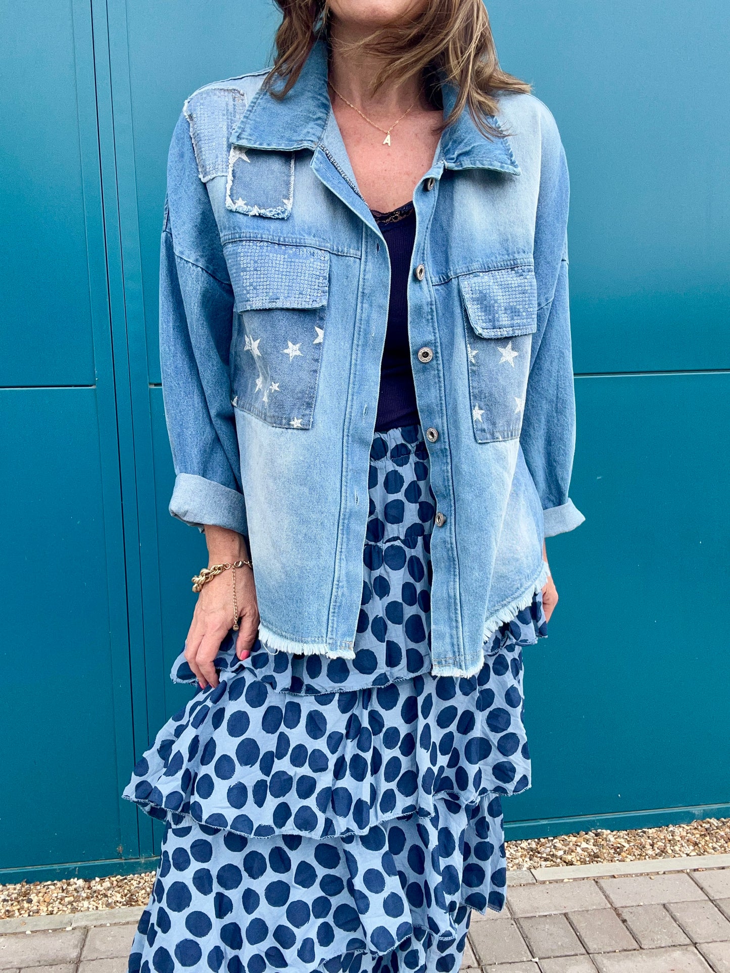 Starlet denim shacket