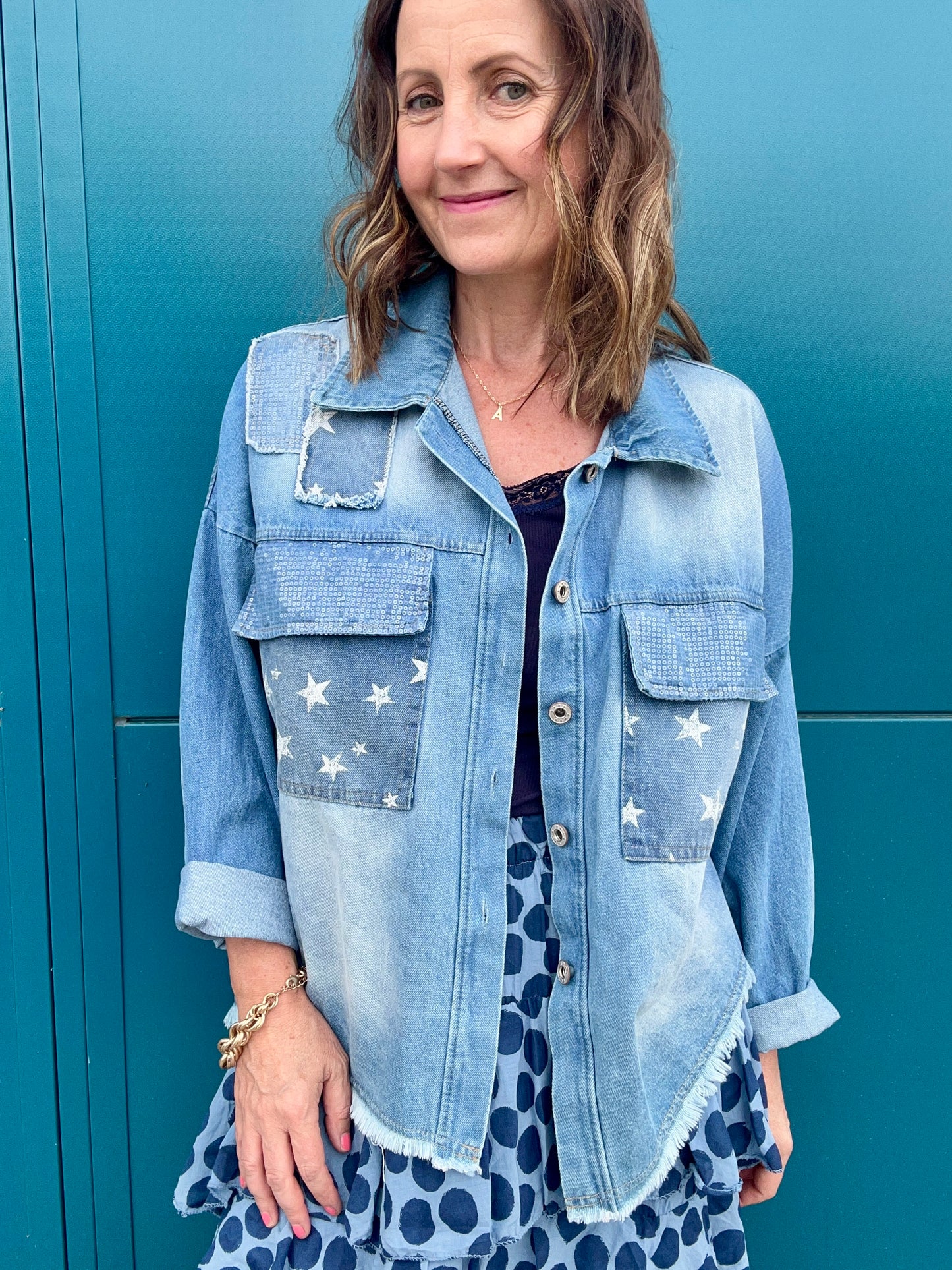 Starlet denim shacket