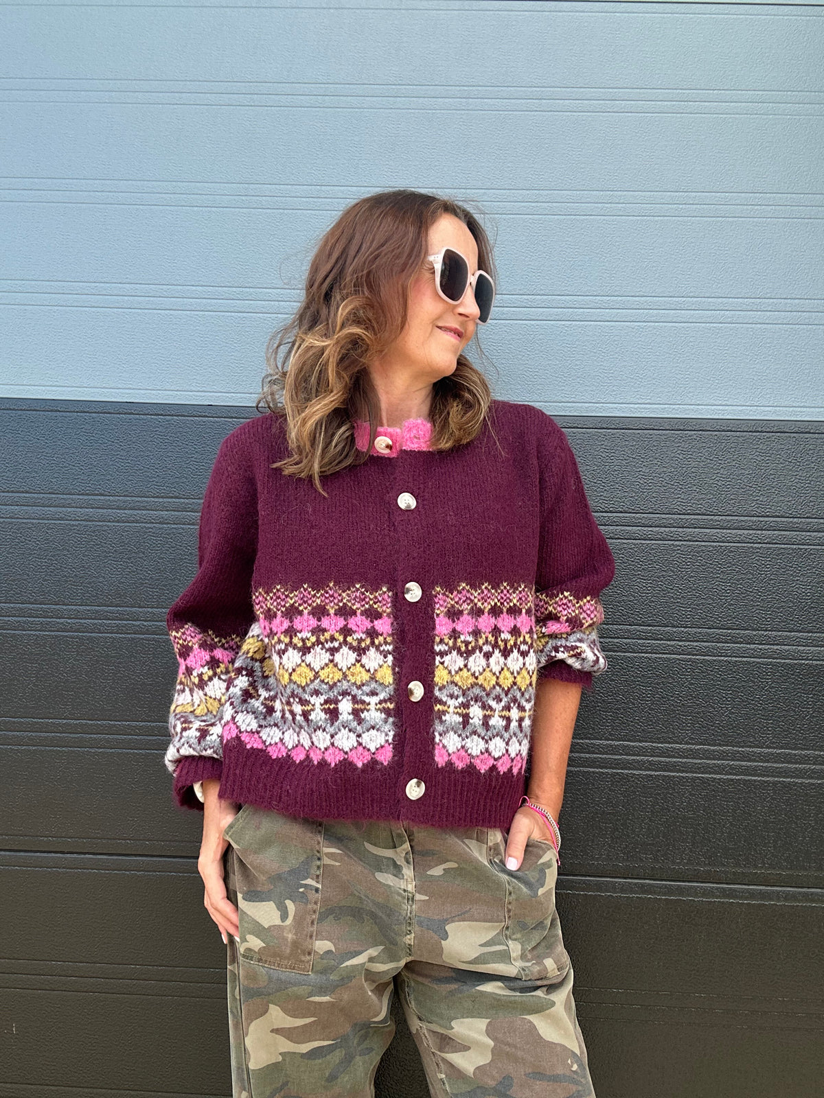Velda patterned cardigan