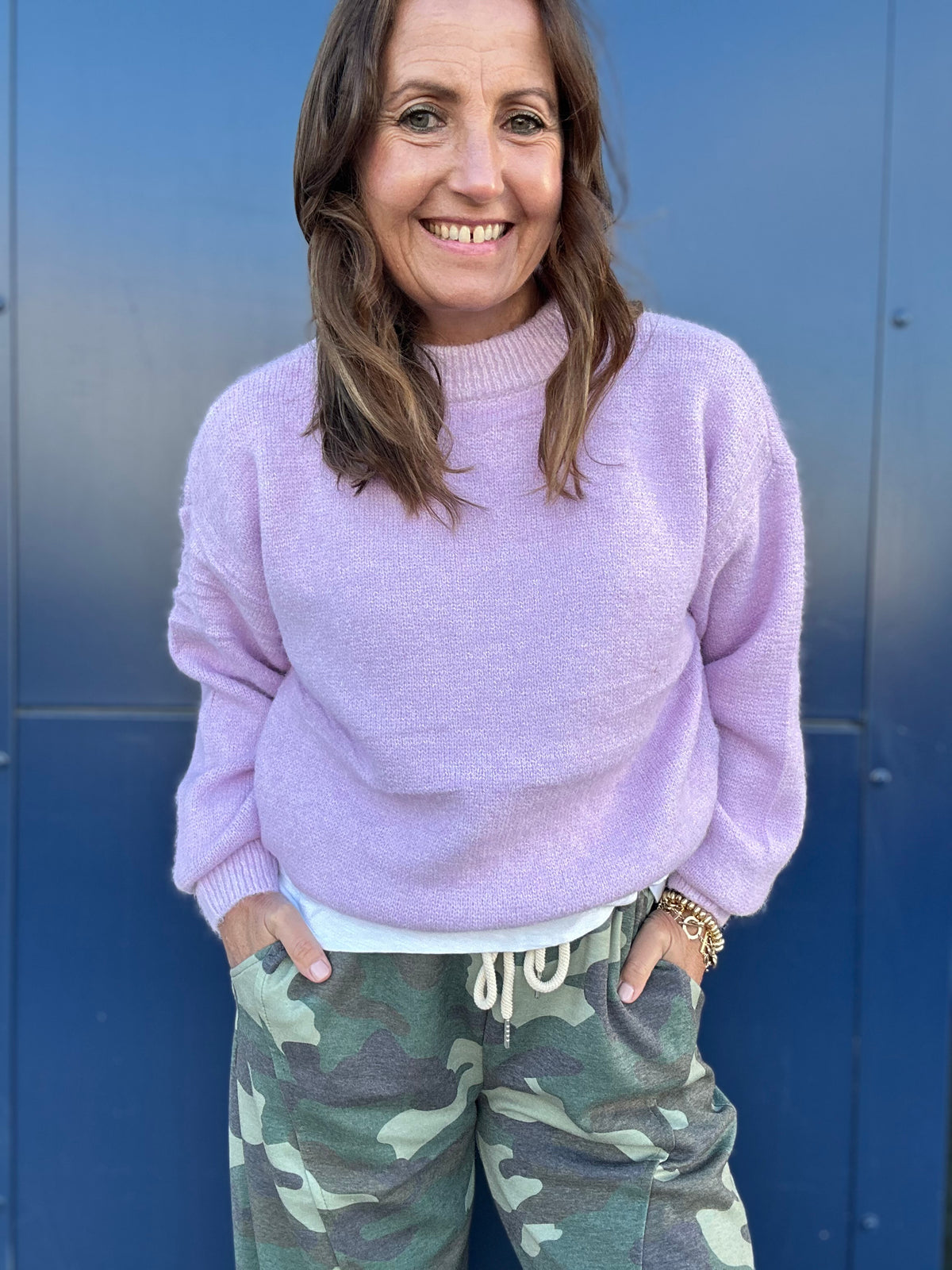 Mae round neck sweater - Lilac