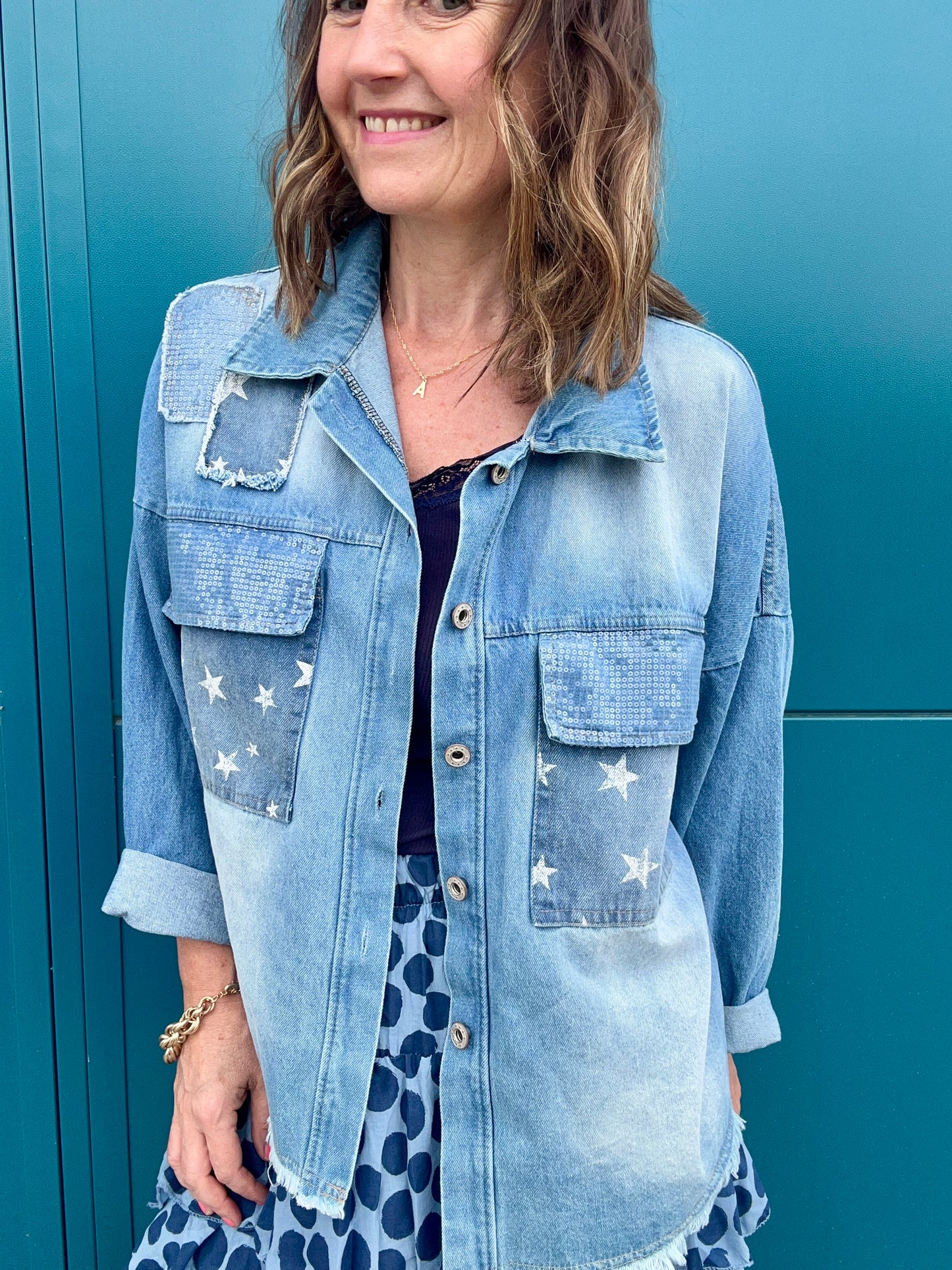 Starlet denim shacket