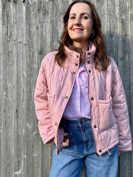 Mallory quilted jacket - Pink