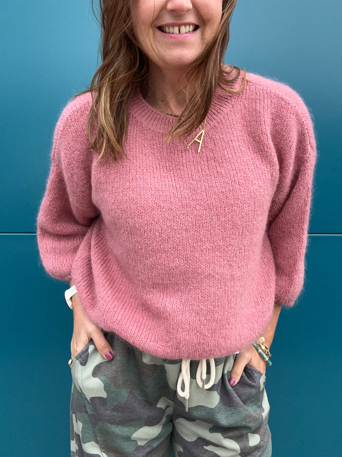 Ramona relaxed sweater - Dusky Rose