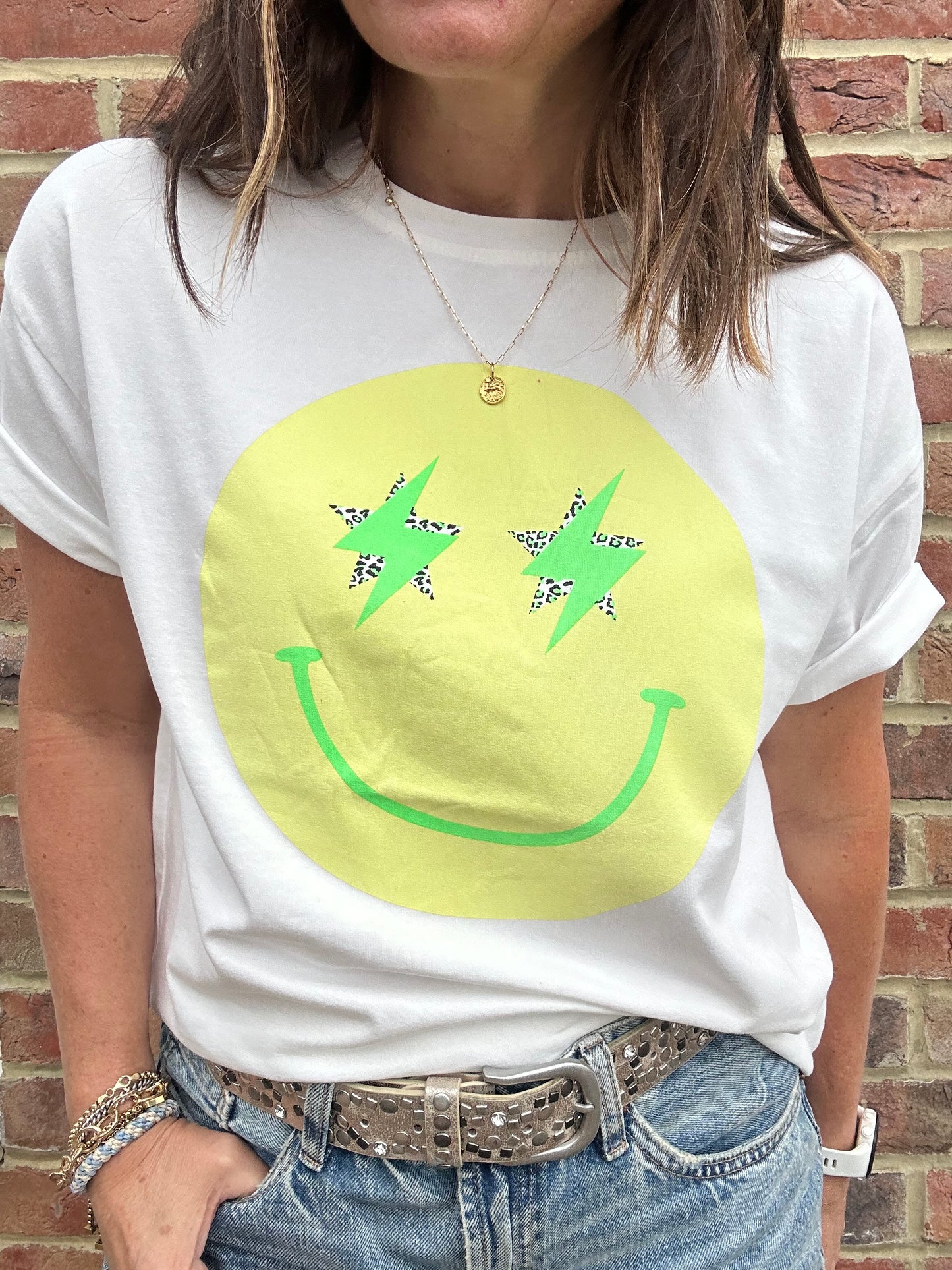 Acid Smile Face T-Shirt - White