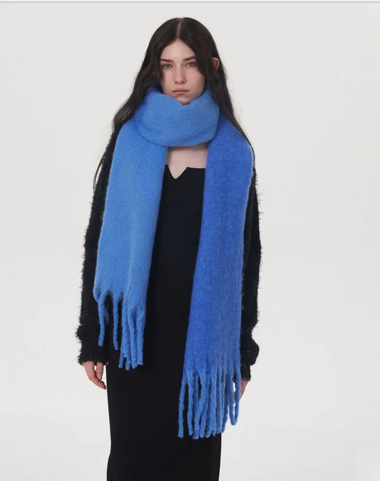 Blue ombré scarf