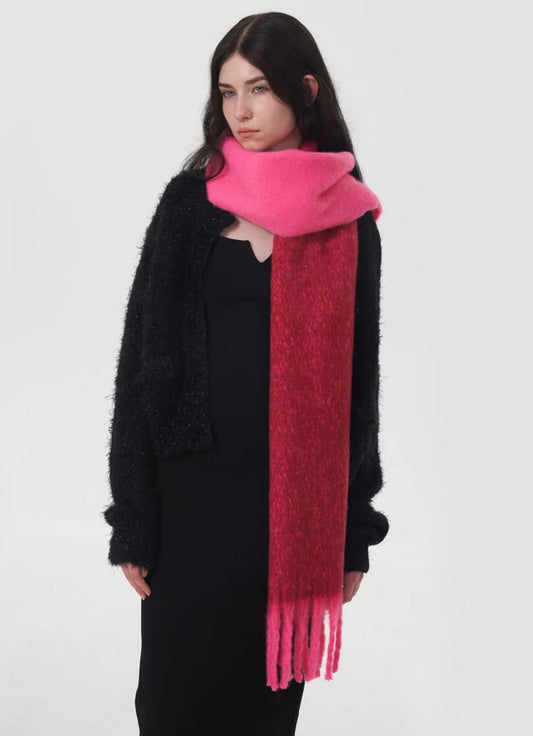 Pink ombré scarf
