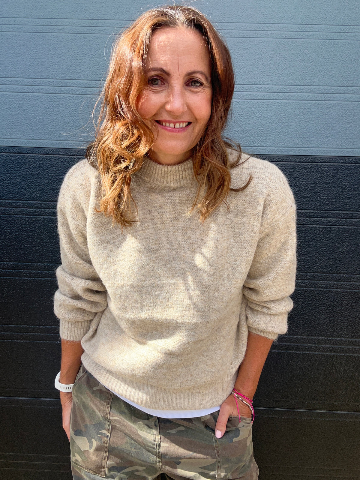 Mae round neck sweater - Beige