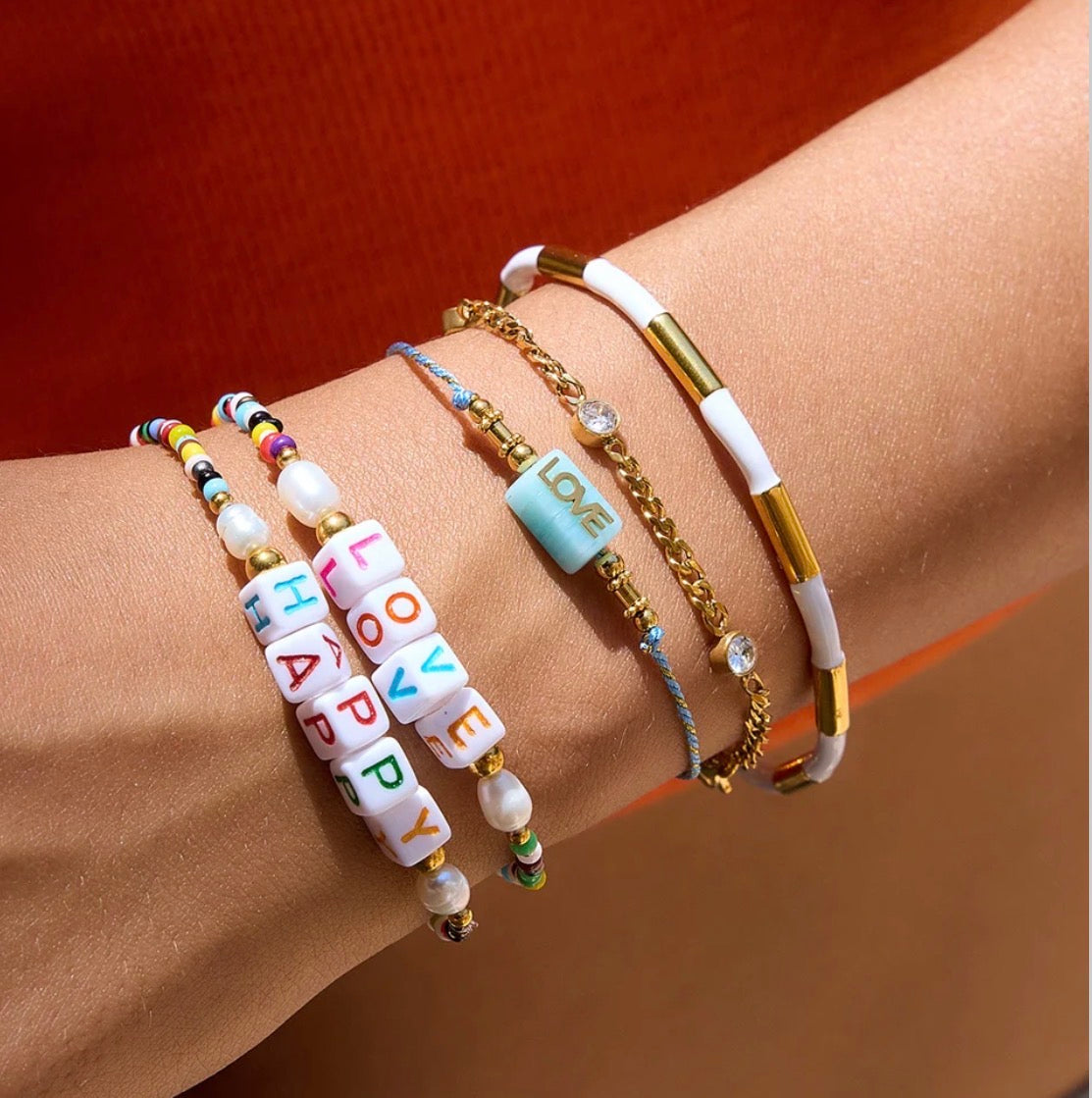 Rainbow HAPPY bracelet