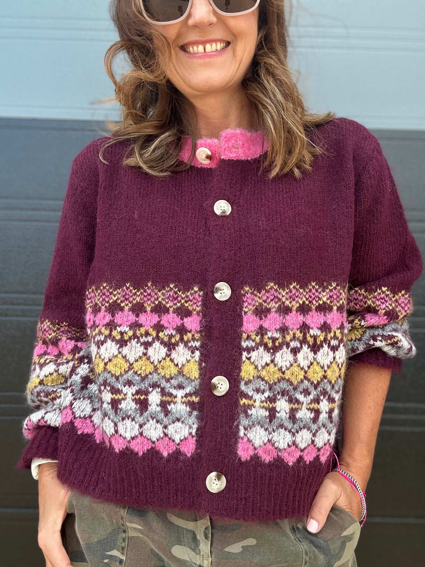 Velda patterned cardigan