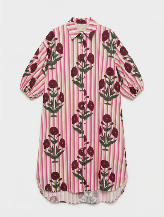 Poppy shirt dress - Pink