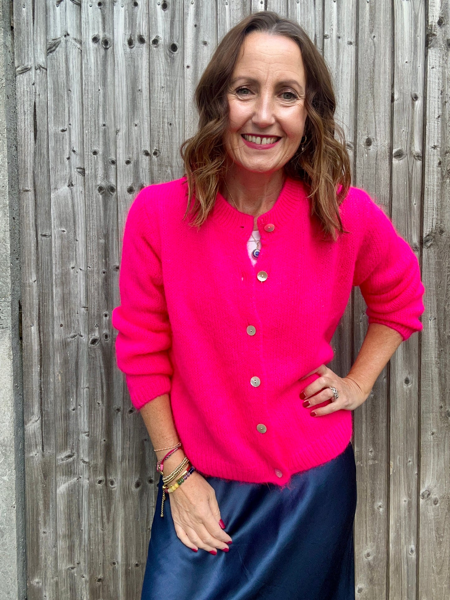 Jenni cardigan - Hot Pink