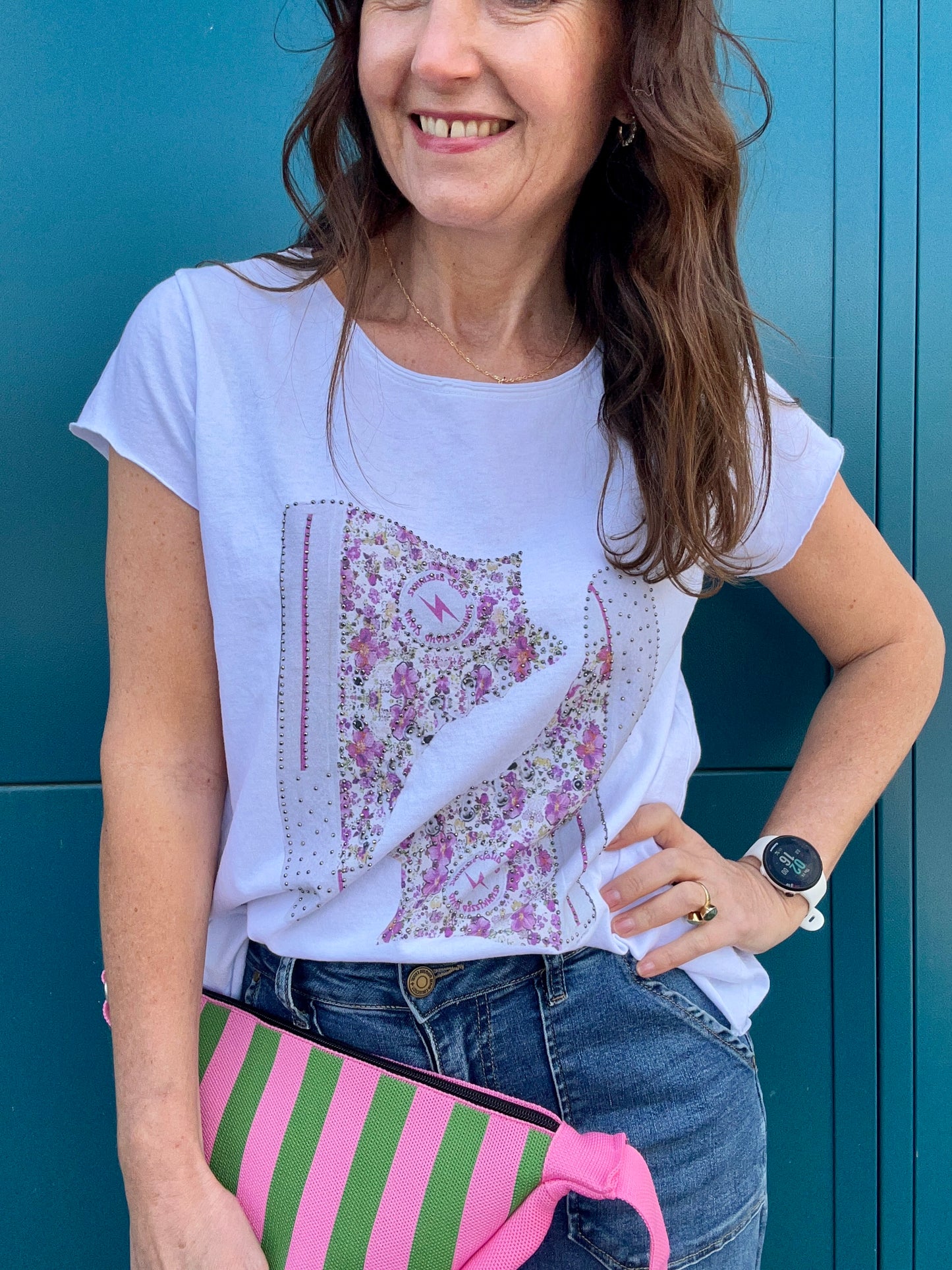 Liberty print tee - Pink
