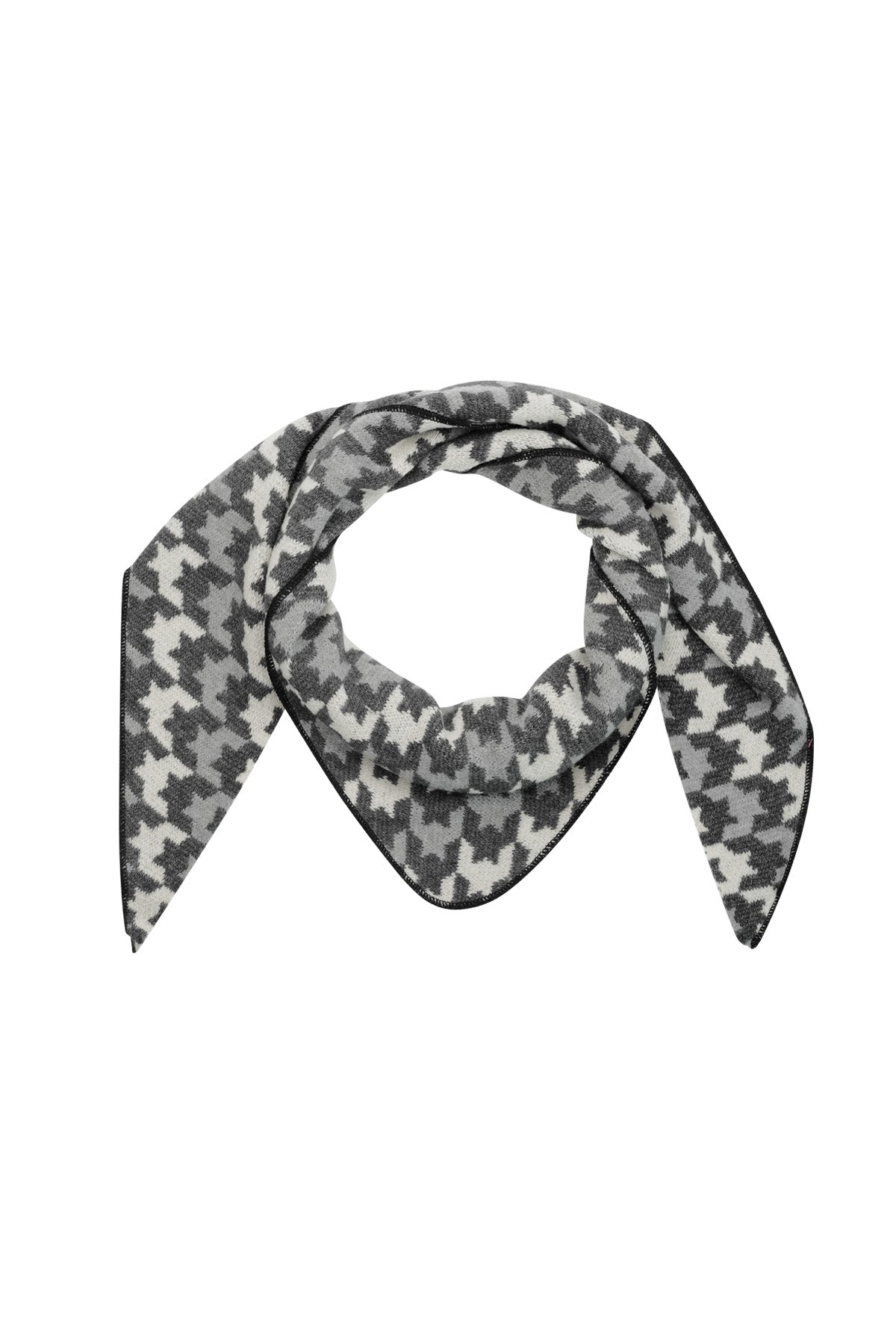 Snowy snuggle scarf - Grey / Cream