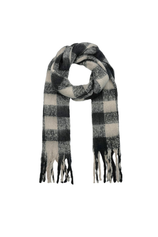 Wonder checked scarf - Black / Cream