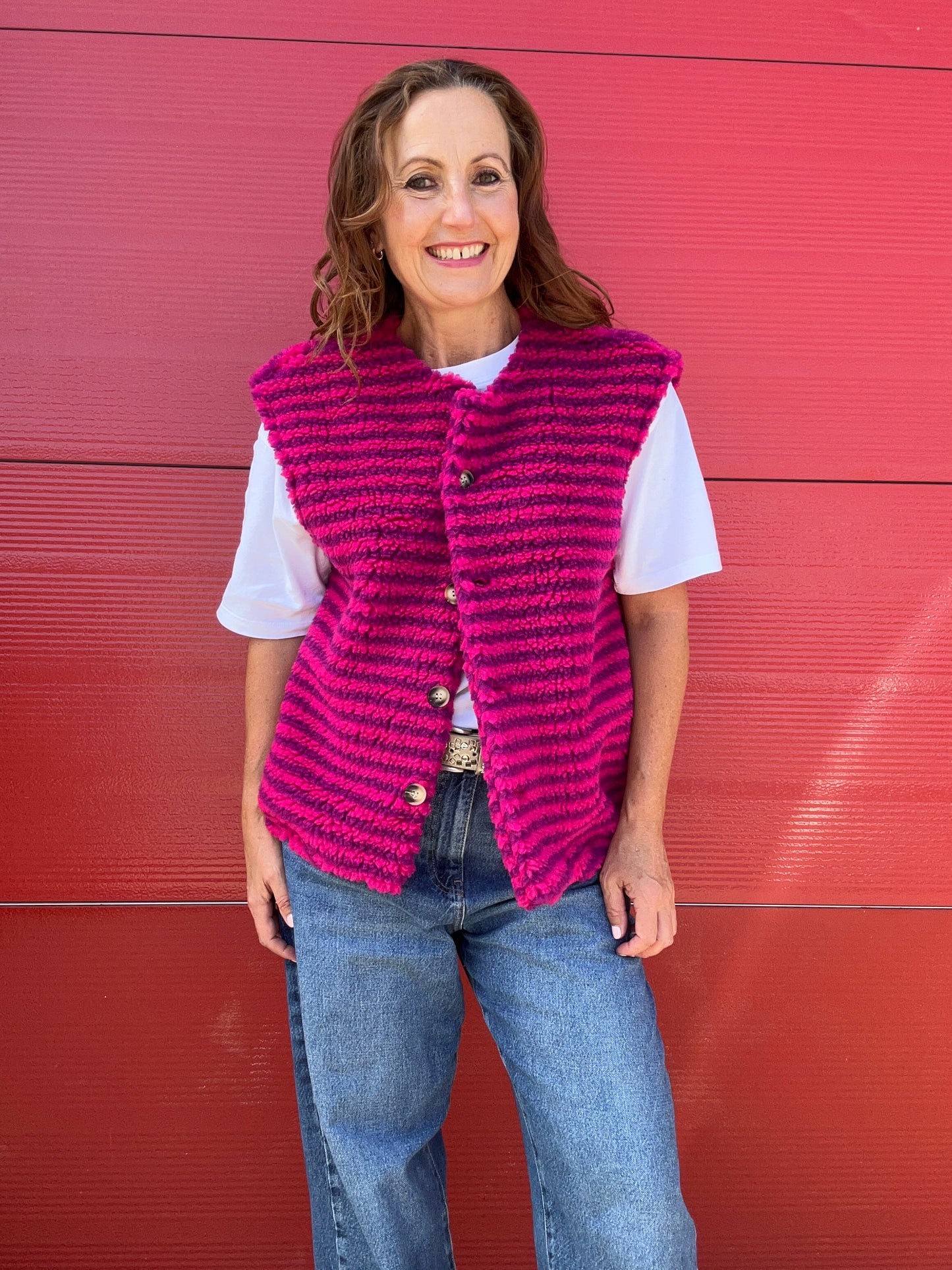 Marley striped waistcoat - Pink / Purple