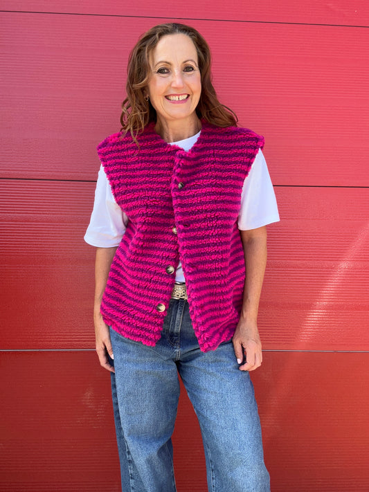 Marley striped waistcoat - Pink / Purple