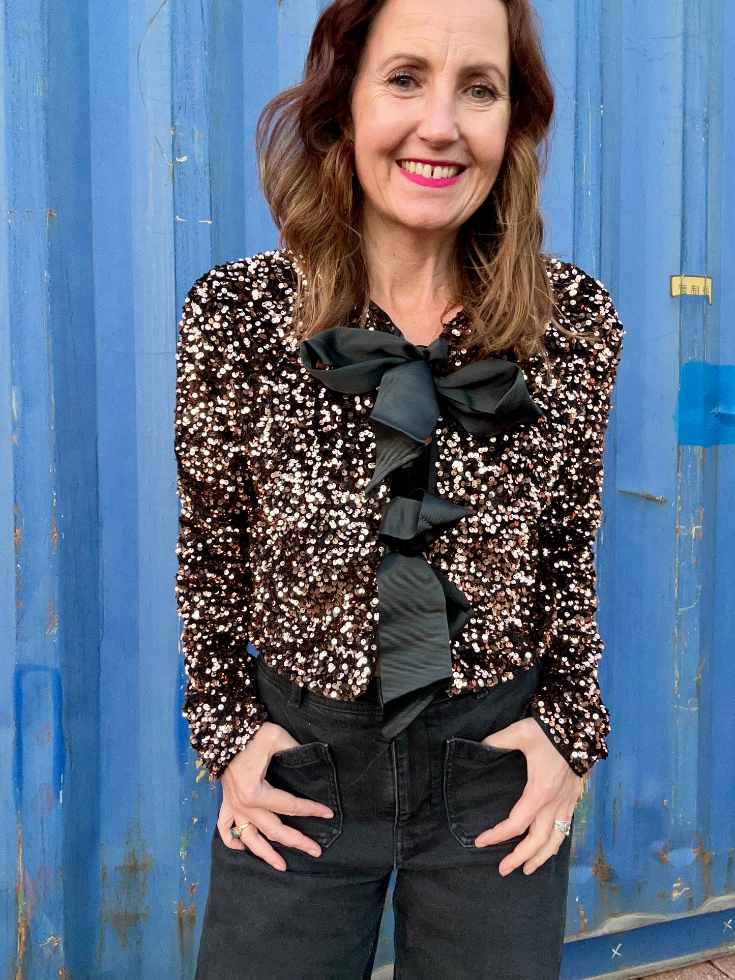 Sasha sequin jacket - Gold