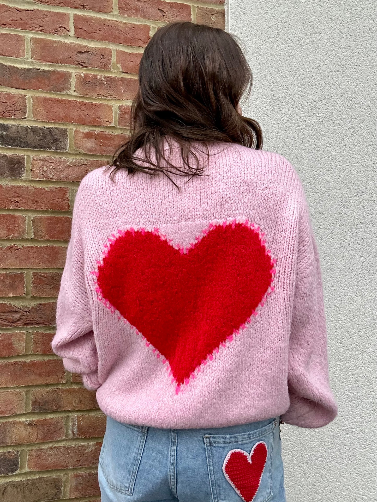 Cupid heart sweater - Pink