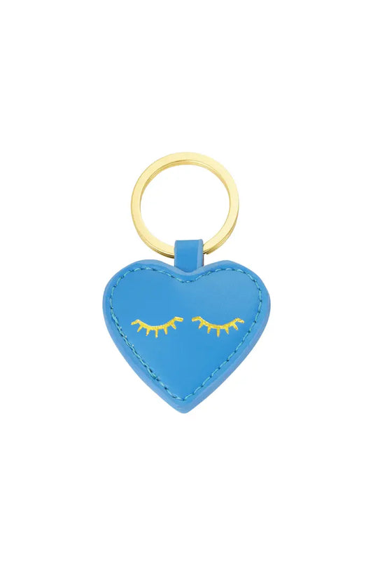 Flutter heart key ring - Blue