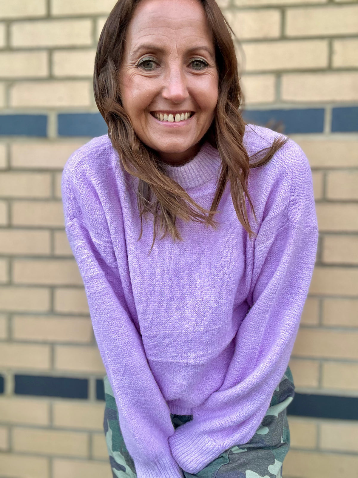 Mae round neck sweater - Lilac