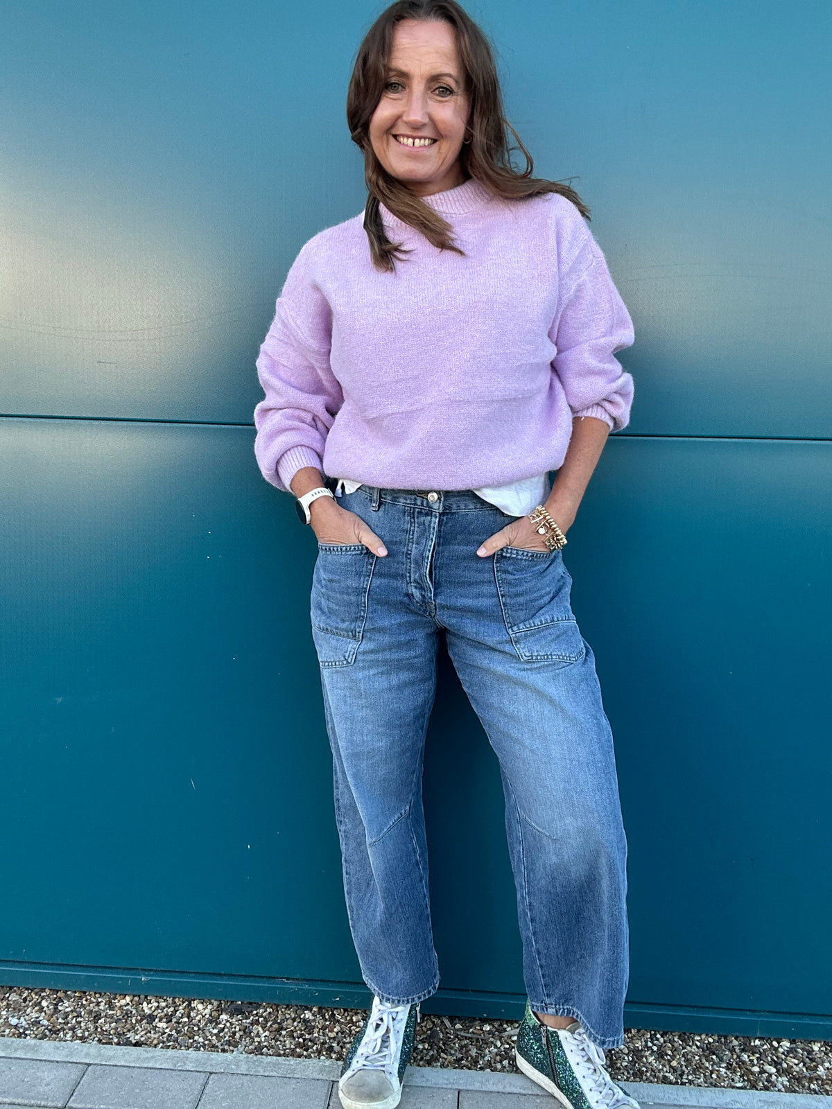 Mae round neck sweater - Lilac