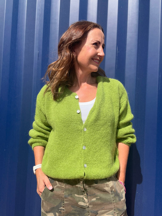 Beattie cardigan - Chartreuse