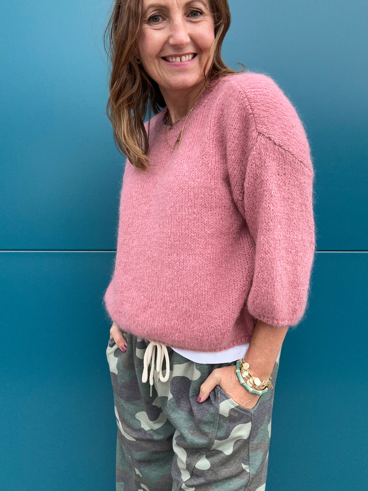 Ramona relaxed sweater - Dusky Rose