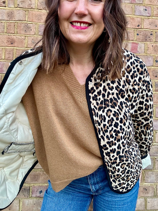 Petra Leopard Quilted Jacket