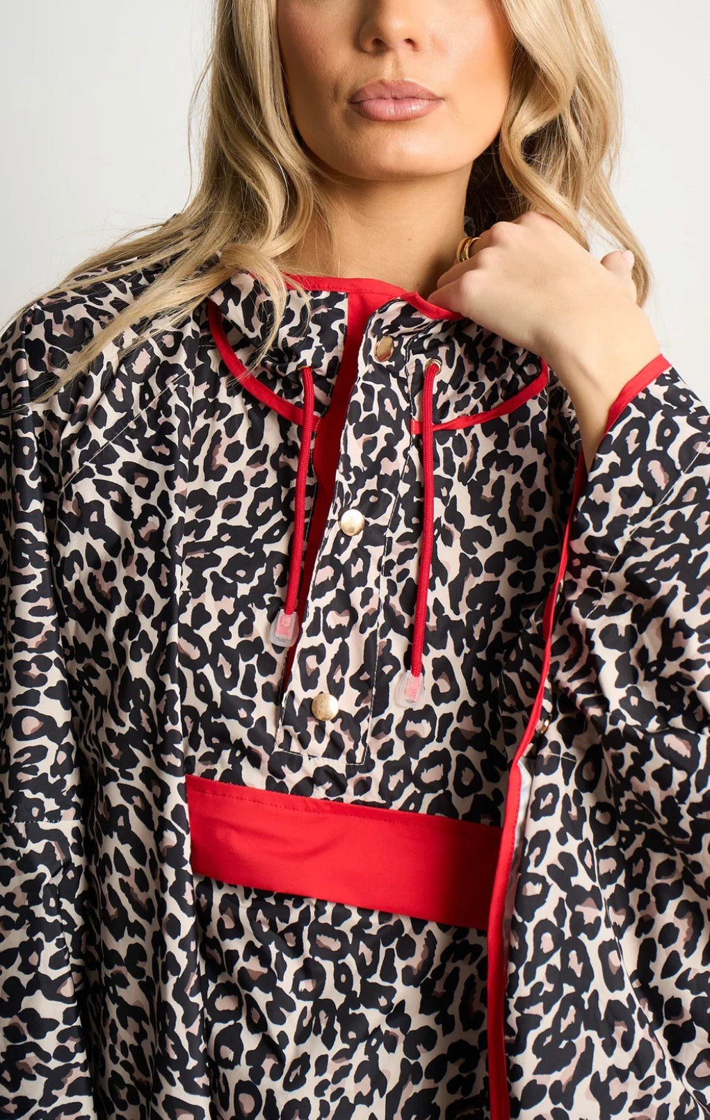 Anya leopard waterproof poncho