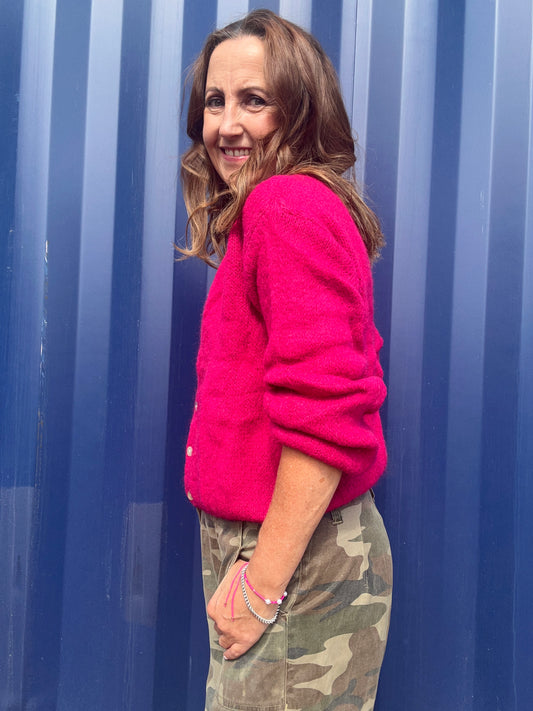 Beattie cardigan - Pink Jam