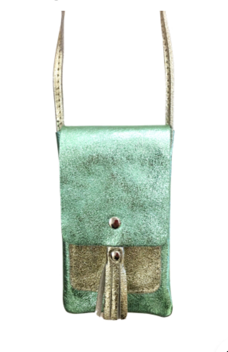 Mila Metallic leather phone bag - 4 colours