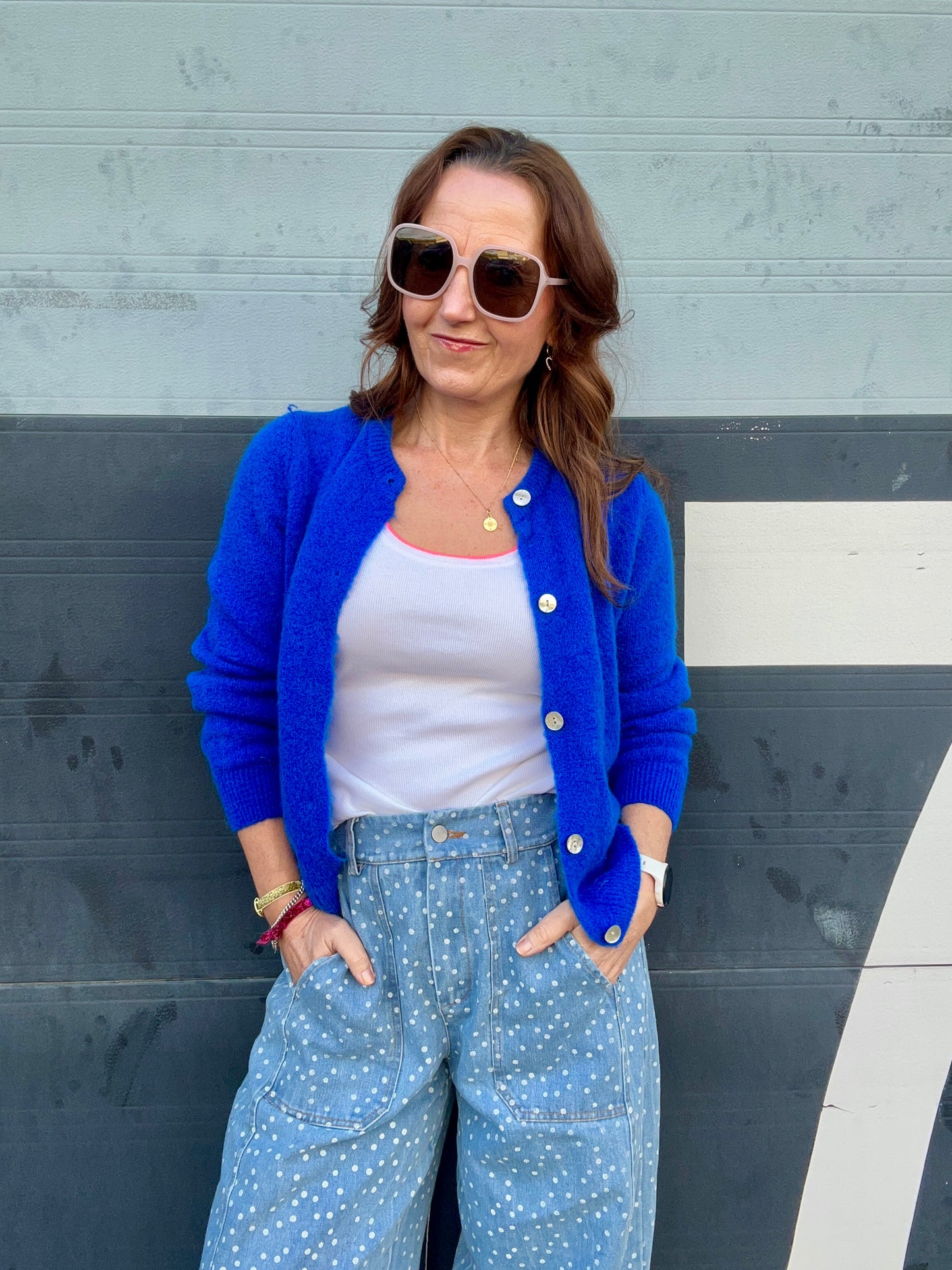 Lumi cardigan - Greek Blue