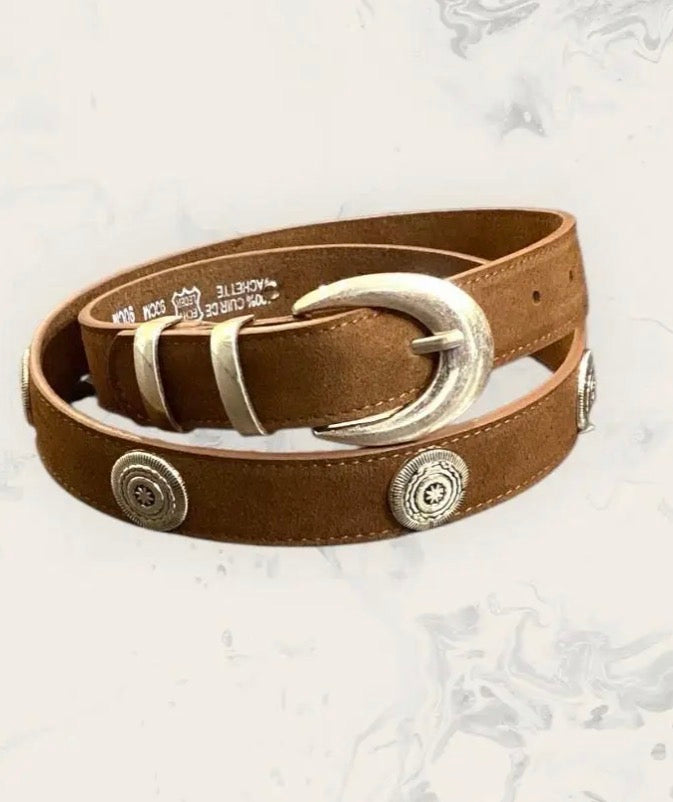 Nancy suede belt - Tan