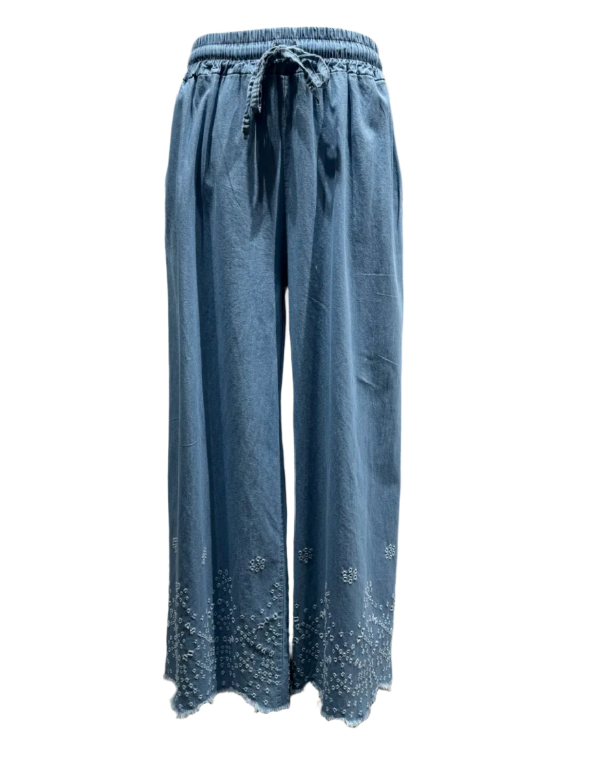 Iris chambray trousers - Pale blue