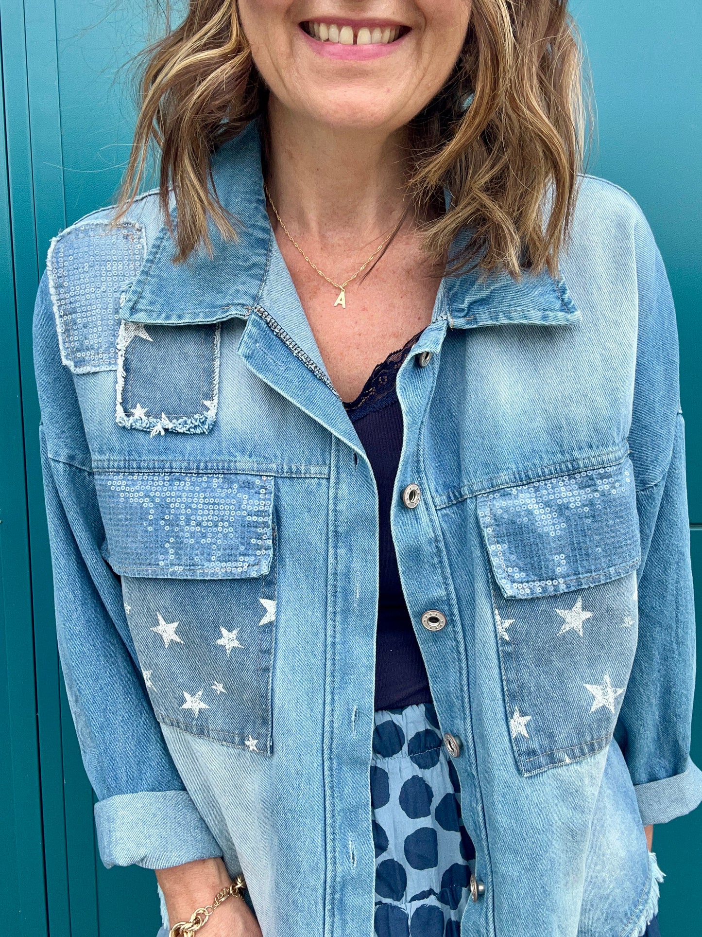 Starlet denim shacket