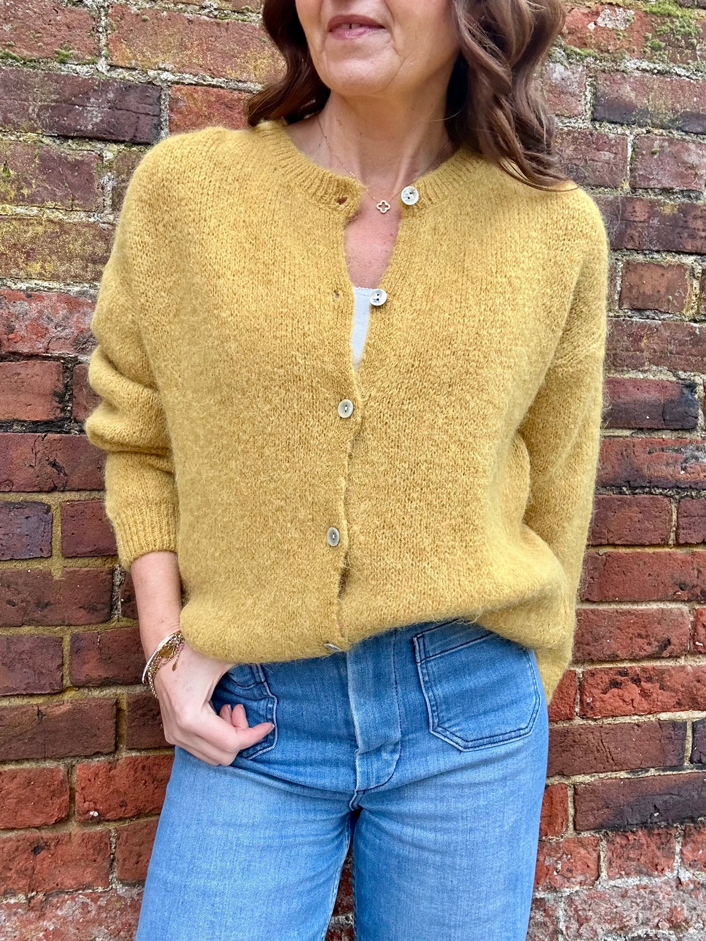 Juno cardigan - Mustard