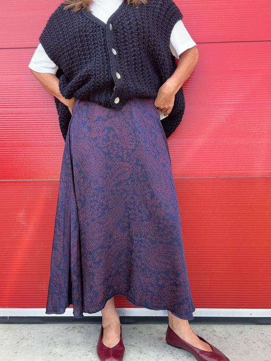Harmony paisley skirt - Navy