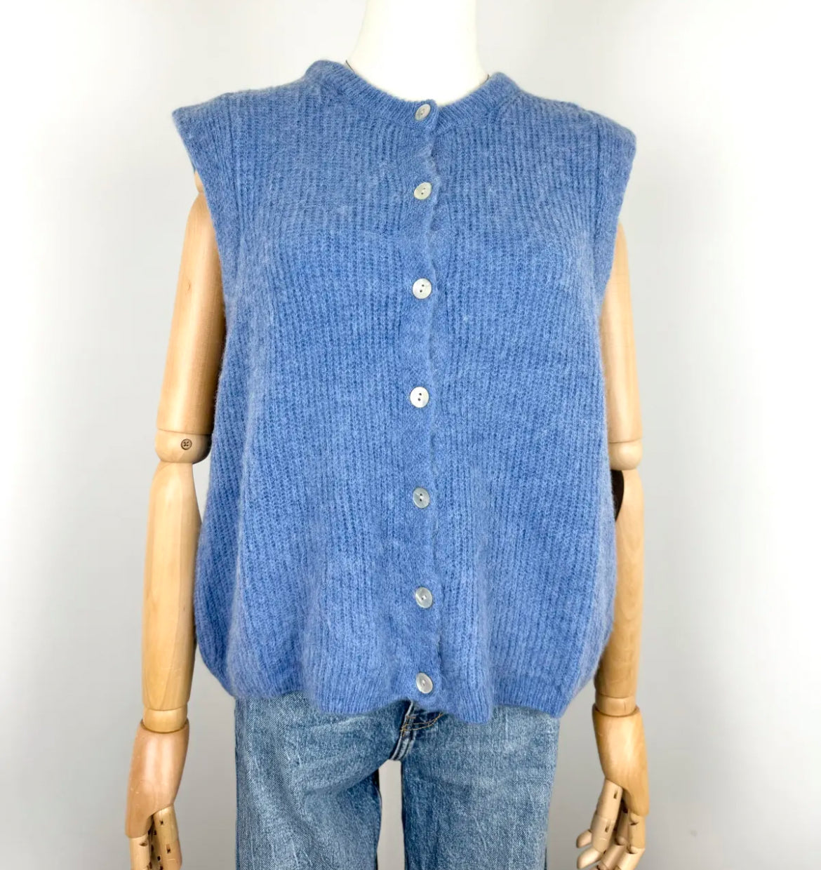 Leni sleeveless cardigan - Blue Jeans