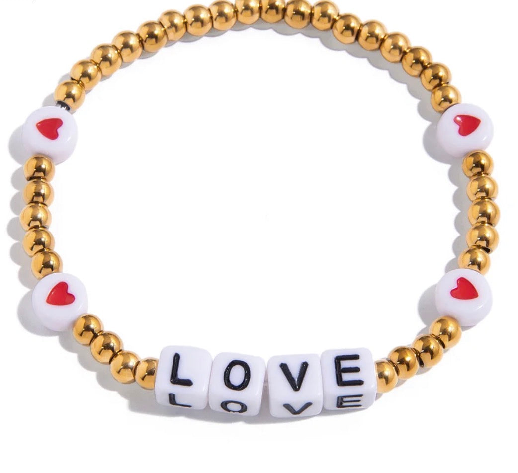 Love is golden bracelet