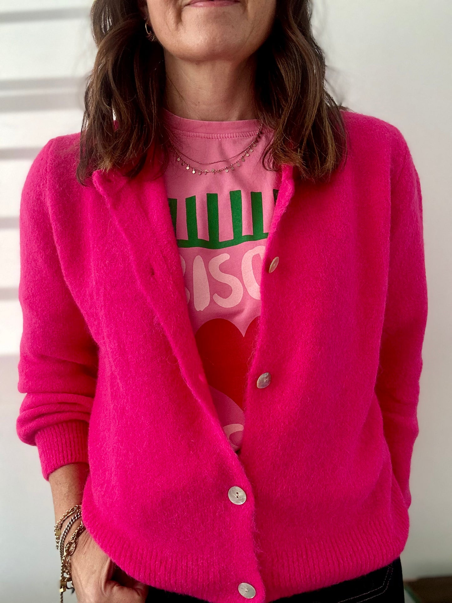 Florence cardigan - Fuschia Pink