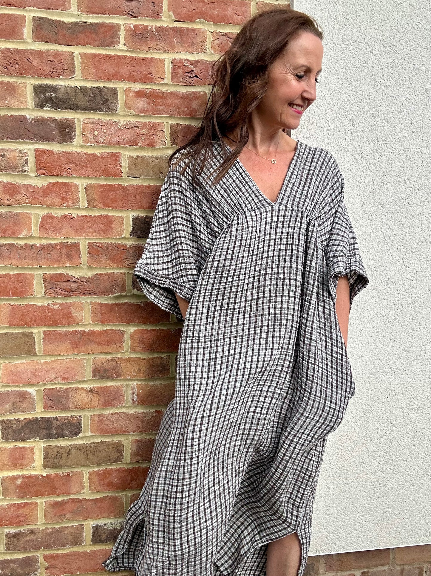 Abbie checked summer dress