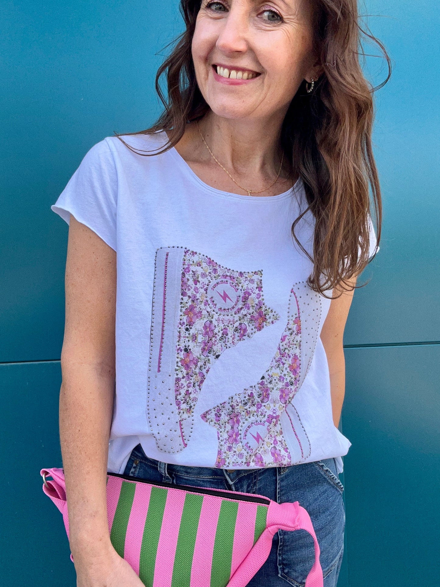 Liberty print tee - Pink