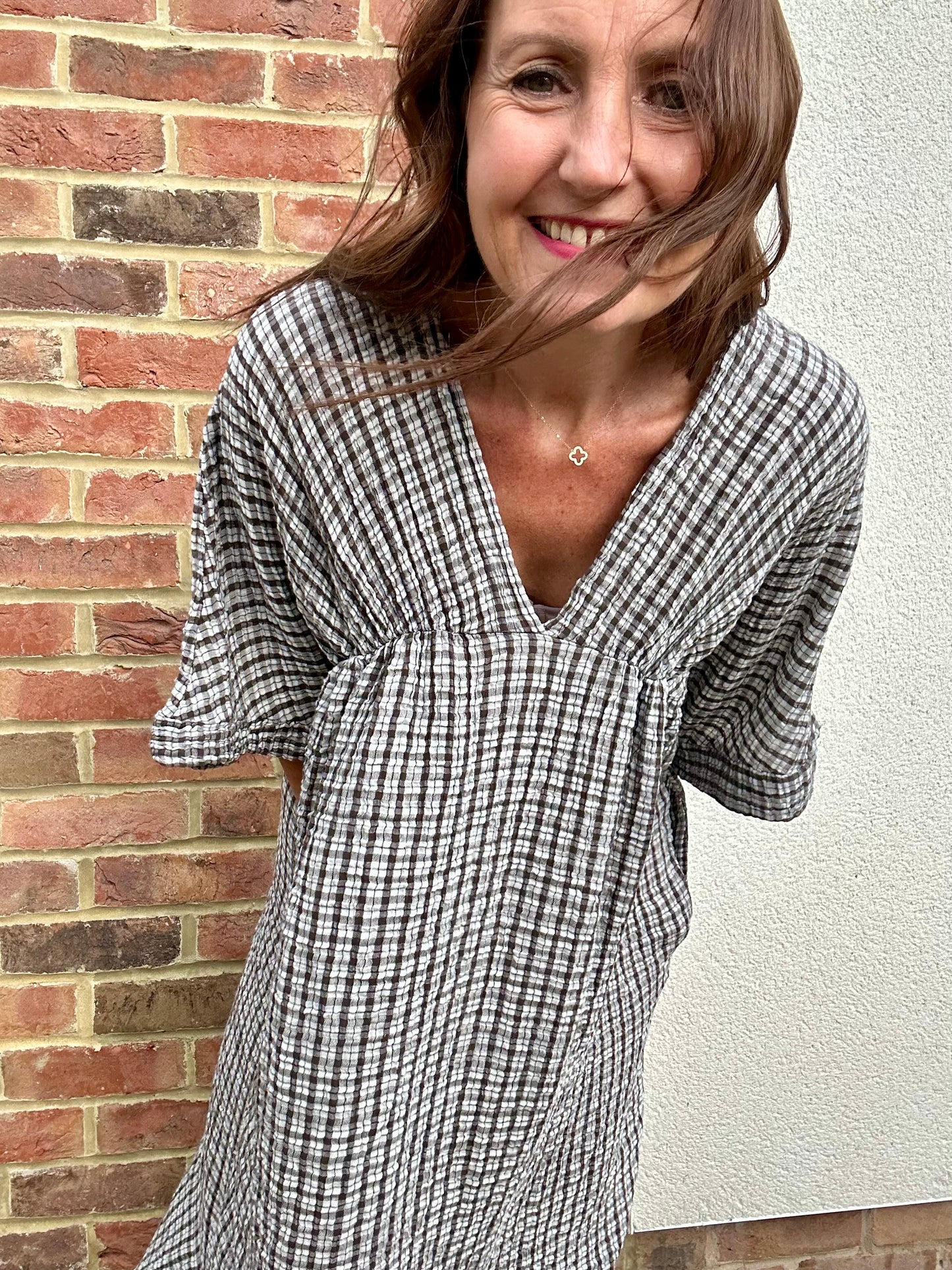 Abbie checked summer dress